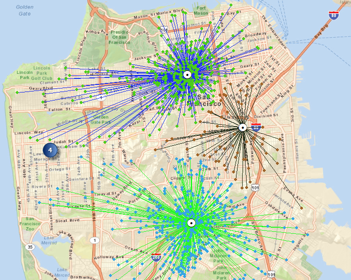 Esri map for GIS in retail 