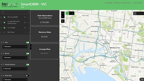 Austraods Dashboard powered by Esri ArcGIS