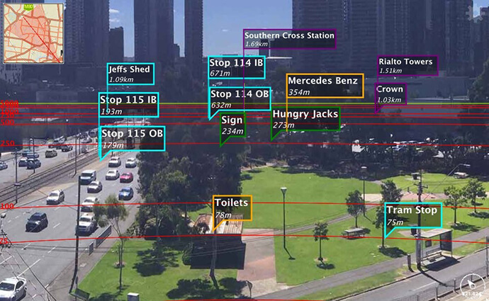Melbourne in Augmented Reality GIS