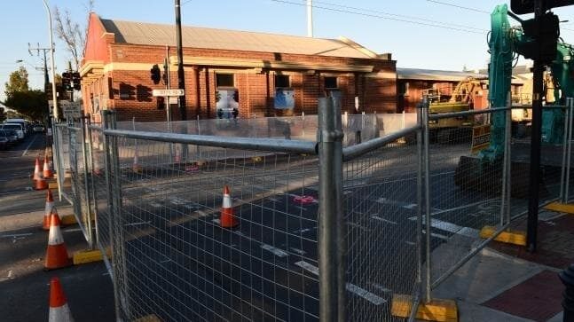 Roadworks along Jetty Rd, Glenelg