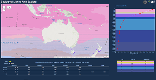 The EMU Ecological Marine Unit Explorer web app