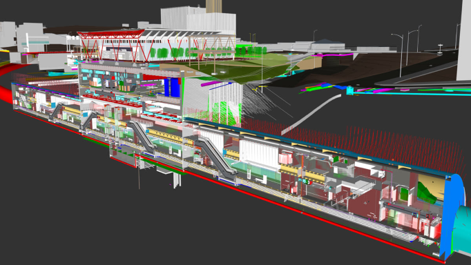 Woolongabba Station BIM model 