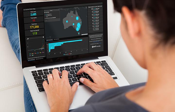 Esri Australia COVID-19 dashboard image
