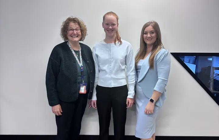 StoryMaps Challenge Winner 2026 Holly Cumberstone with Esri Australia Education Manager Jennah Williams. 