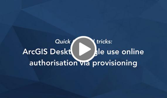 Authorise ArcGIS Desktop Single Use licences