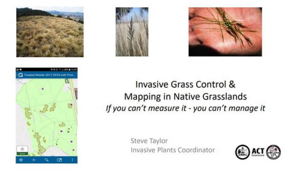 Managing invasive grasses with Collector card