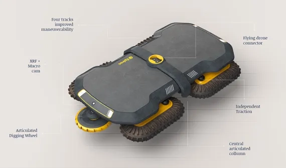 Underground burrowing drone