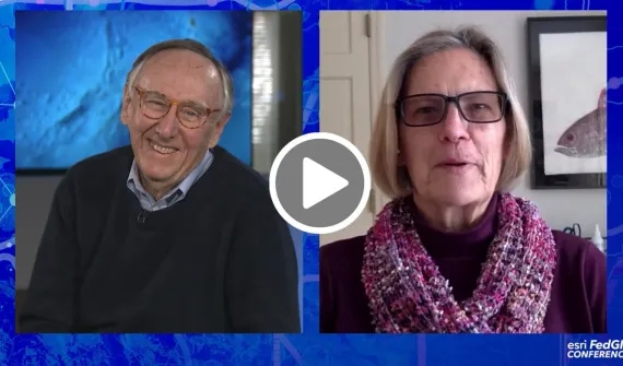 Jack Dangermond and Kathryn Sullivan