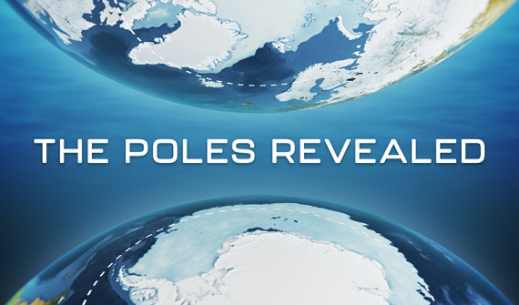 Animated maps of the north and south pole
