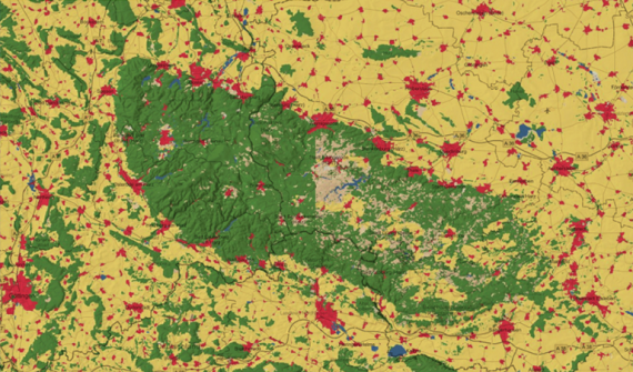 Land cover change map