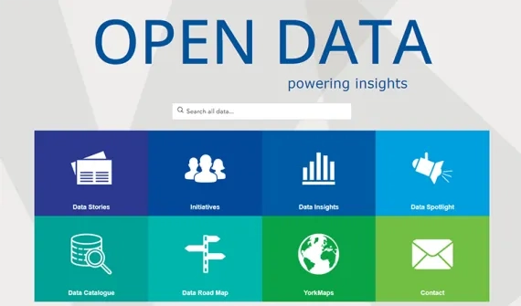 York Region open data portal screen shot