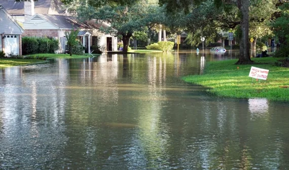 Flooded street