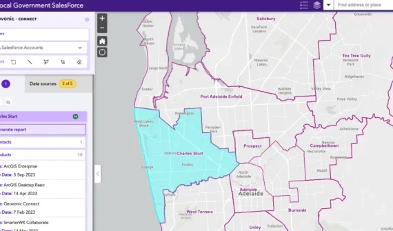 Geovonic Salesforce map widget