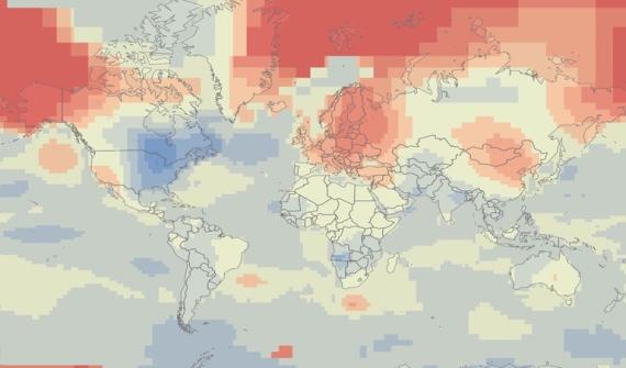 Climate change map