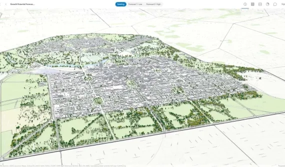 ArcGIS Urban's 3D visualization of Adelaide 