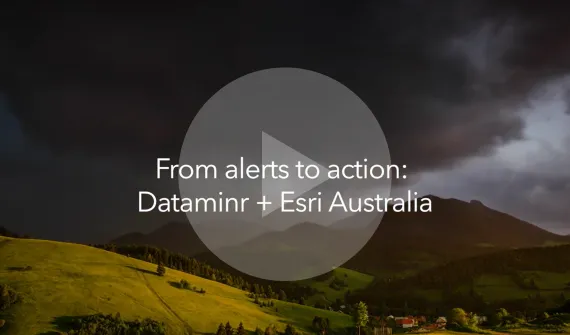 Title slide for Dataminir and Esri Australia Emergency Management video