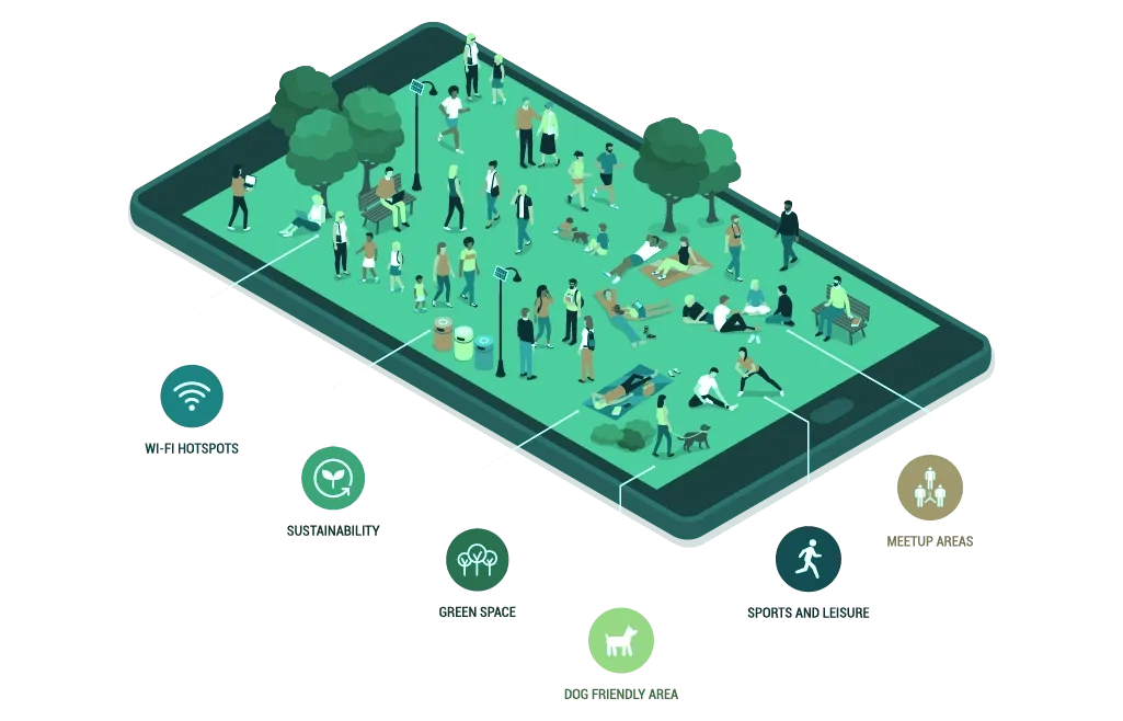 Environmental management banner illustration