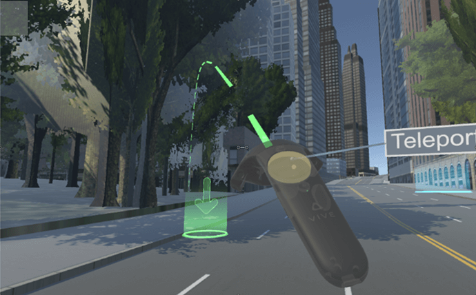 An example of ArcGIS data accessed through the HTC Vive