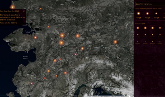 Active fire visualisation with GIS