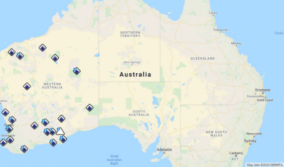 Current bushfires in Western Australia