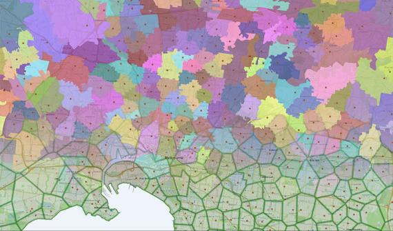 Map of Melbourne School Zones